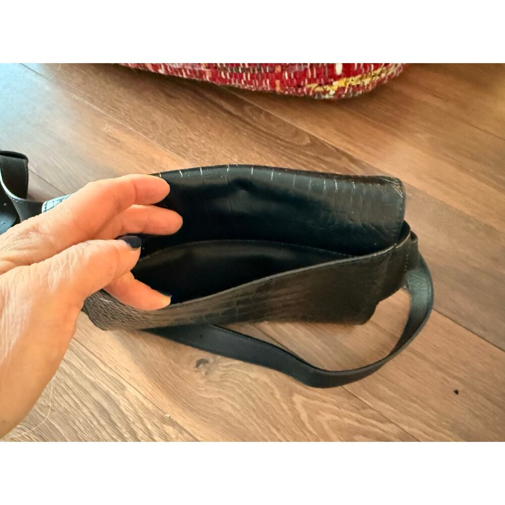 New Nordstrom Croc Embossed Leather Belt Bag - Picture 6 of 8